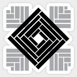 Square geometric pattern Sticker